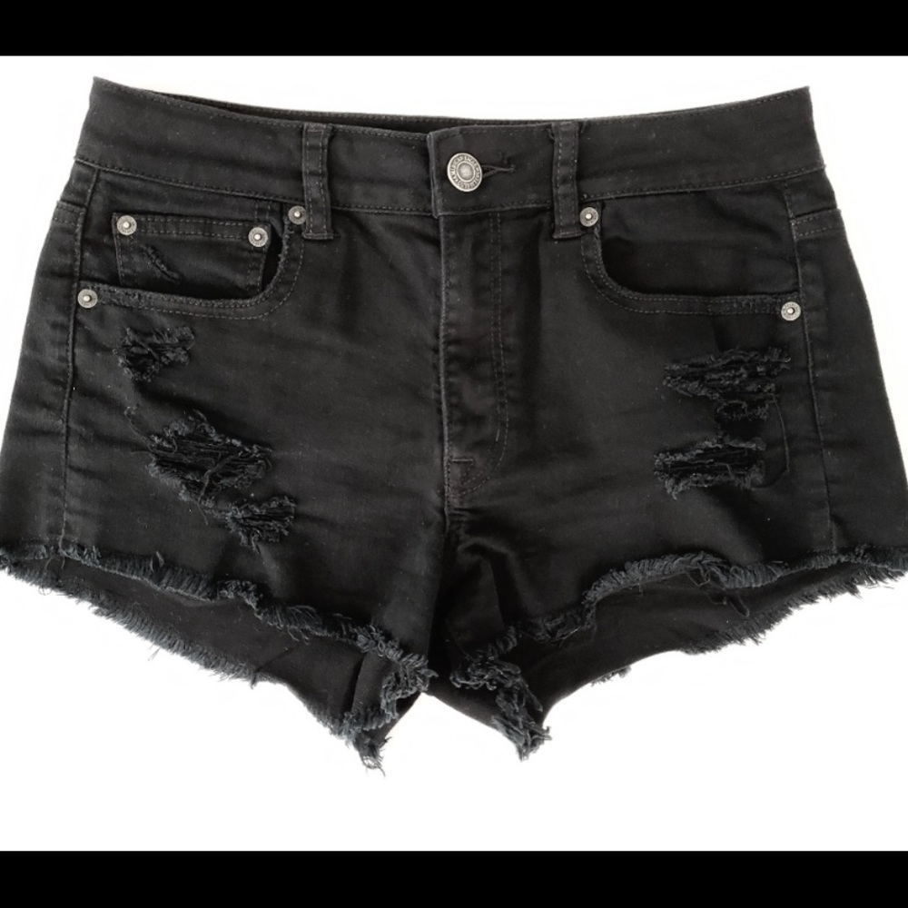 American Eagle Outfitters Black Jean Shorts Size 6